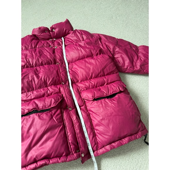 The North Face Vintage Brown Label Down Puffer Jacket Magenta XL - Picture 9 of 10
